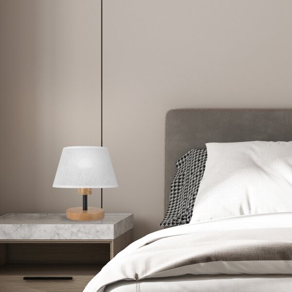 Brilagi - LED Lampada da tavolo ANTHONY 1xE14/40W/230V quercia/bianco