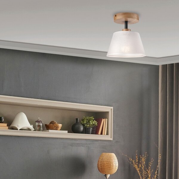 Brilagi - LED Lampadario a plafone ANTHONY 1xE14/60W/230V quercia/bianco