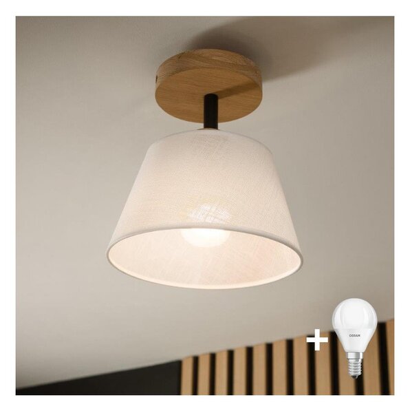 Brilagi - LED Lampadario a plafone ANTHONY 1xE14/60W/230V quercia/bianco