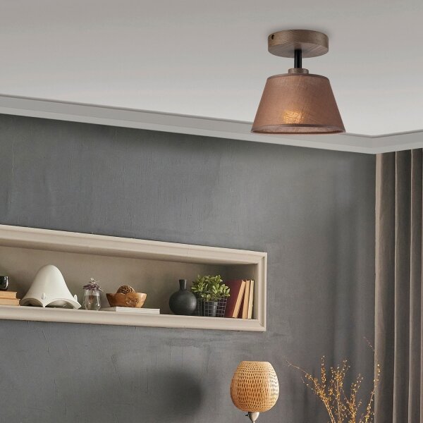 Brilagi - Lampadario LED ANTHONY 1xE14/60W/230V rovere noce/marrone