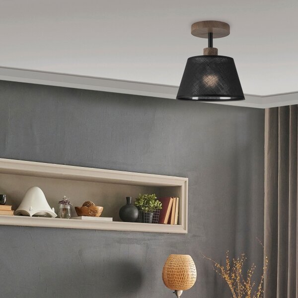 Brilagi - Lampadario LED ANTHONY 1xE14/60W/230V rovere/noce/nero