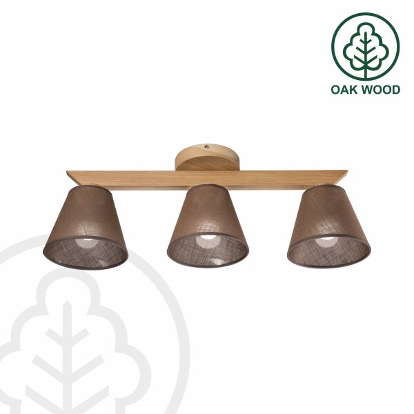 Brilagi - LED Lampadario a plafone ANTHONY 3xE14/40W/230V quercia/marrone