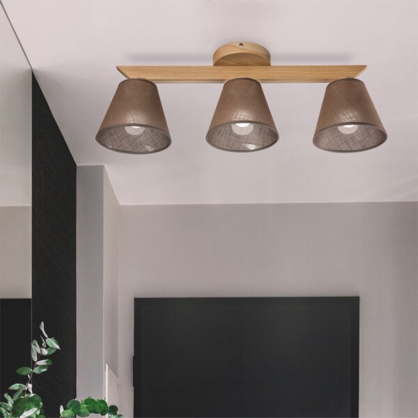 Brilagi - LED Lampadario a plafone ANTHONY 3xE14/40W/230V quercia/marrone