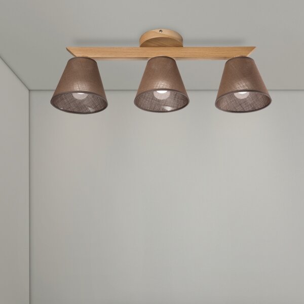 Brilagi - LED Lampadario a plafone ANTHONY 3xE14/40W/230V quercia/marrone