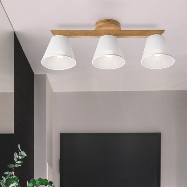 Brilagi - LED Lampadario a plafone ANTHONY 3xE14/40W/230V quercia/bianco