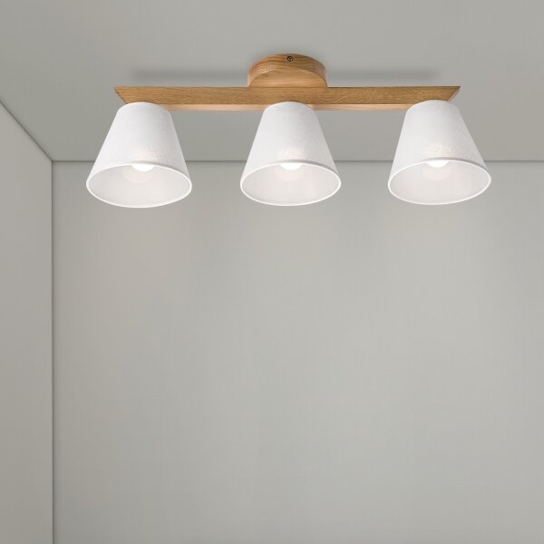 Brilagi - LED Lampadario a plafone ANTHONY 3xE14/40W/230V quercia/bianco