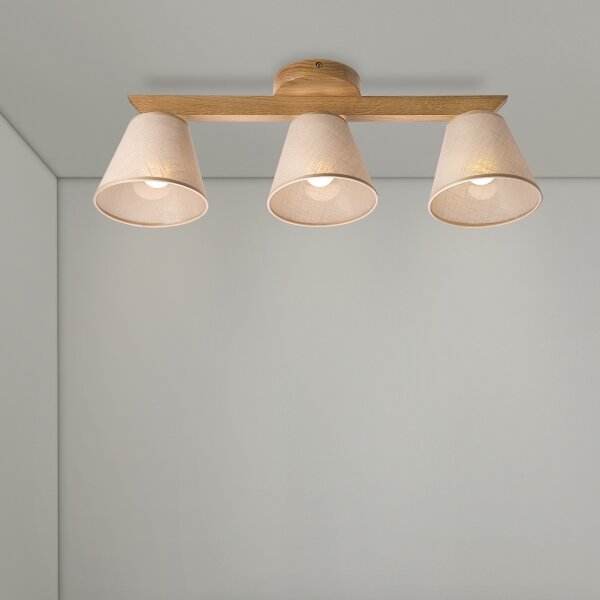 Plafoniera ANTONIO 3xE14/40W/230V rovere