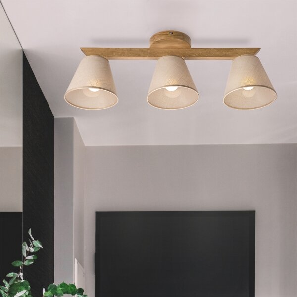 Plafoniera ANTONIO 3xE14/40W/230V rovere
