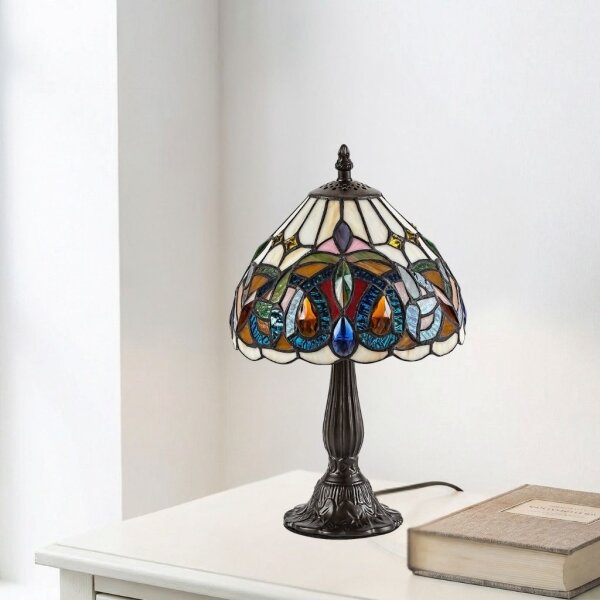 Brilagi - Lampada da tavolo in vetro Tiffany LUISA 1xE14/40W/230V