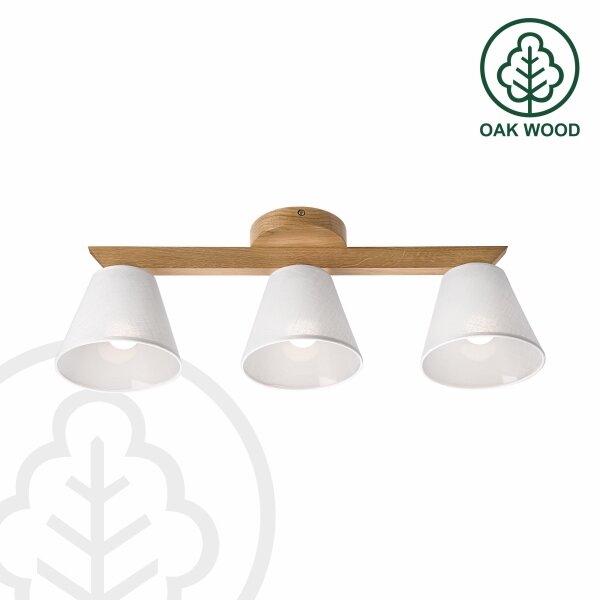 Brilagi - LED Lampadario a plafone ANTHONY 3xE14/40W/230V quercia/bianco