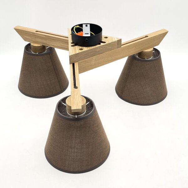Brilagi - LED Lampadario a plafone ANTHONY 3xE14/40W/230V quercia/marrone