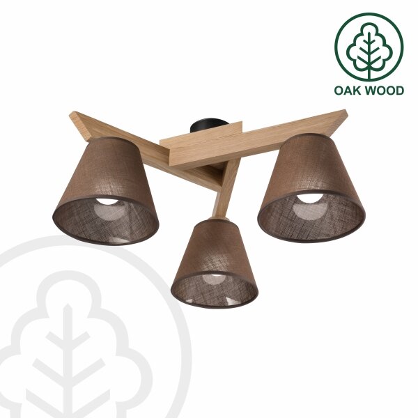 Brilagi - LED Lampadario a plafone ANTHONY 3xE14/40W/230V quercia/marrone