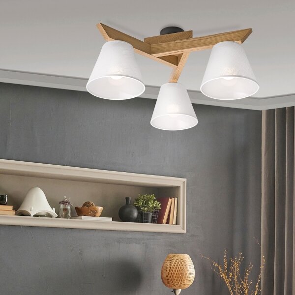 Plafoniera ANTONIO 3xE14/40W/230V rovere