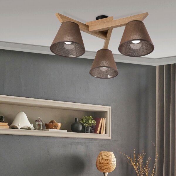 Brilagi - LED Lampadario a plafone ANTHONY 3xE14/40W/230V quercia/marrone