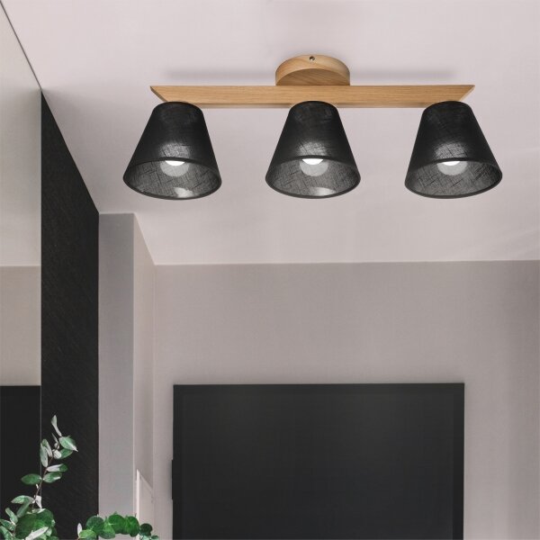 Brilagi - LED Lampadario a plafone ANTHONY 3xE14/40W/230V quercia/nero