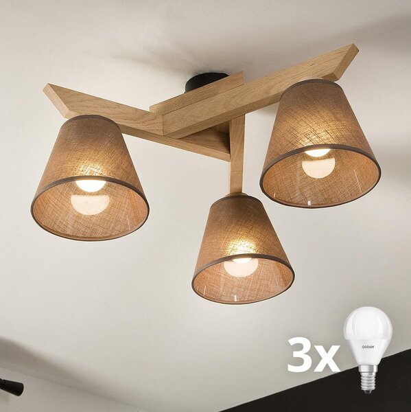 Brilagi - LED Lampadario a plafone ANTHONY 3xE14/40W/230V quercia/marrone