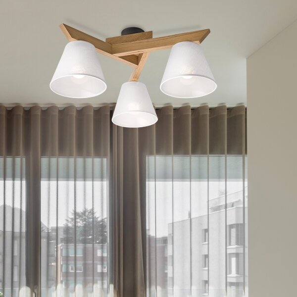 Plafoniera ANTONIO 3xE14/40W/230V rovere