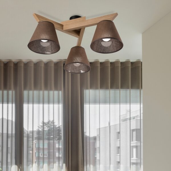 Brilagi - LED Lampadario a plafone ANTHONY 3xE14/40W/230V quercia/marrone