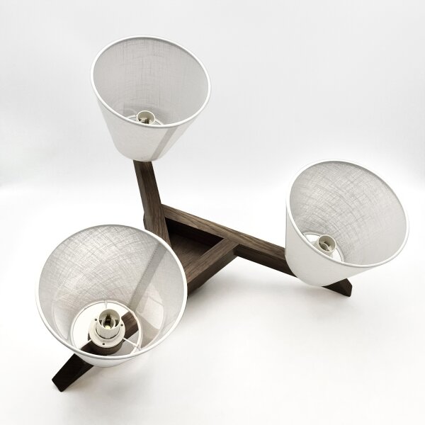 Brilagi - Lampadario LED ANTHONY 3xE14/40W/230V noce/bianco