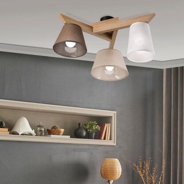 Brilagi - LED Lampadario a plafone ANTHONY 3xE14/40W/230V quercia