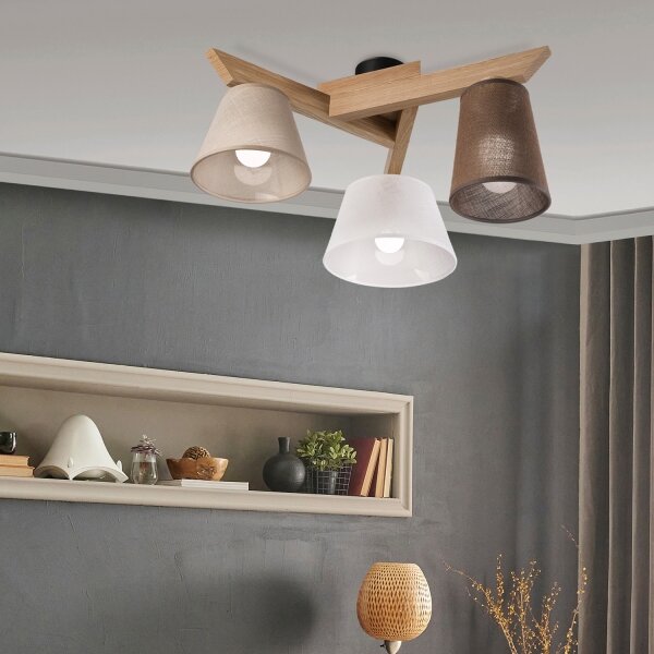 Brilagi - LED Lampadario a plafone ANTHONY 3xE14/40W/230V quercia