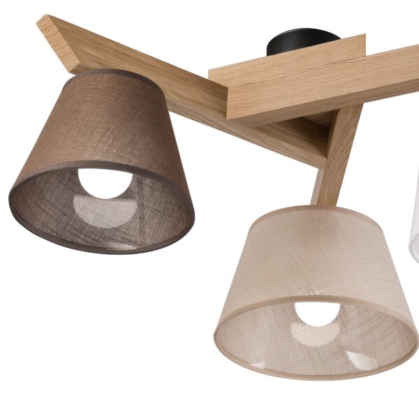 Brilagi - LED Lampadario a plafone ANTHONY 3xE14/40W/230V quercia
