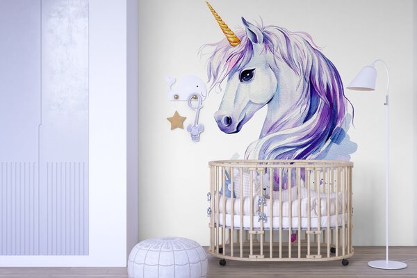 Carta da parati Acquerello di un unicorno, Carta da parati gli unicorni, Carta da parati popolare, u98996 - Tapeko.it