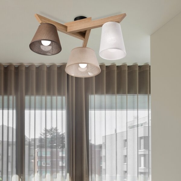 Brilagi - LED Lampadario a plafone ANTHONY 3xE14/40W/230V quercia