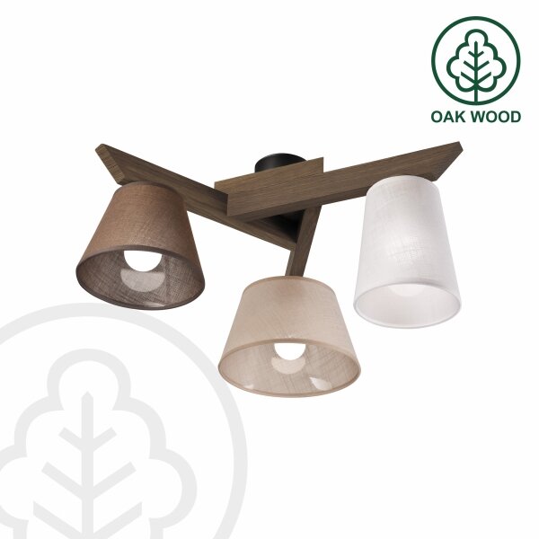 Brilagi - Lampadario LED ANTHONY 3xE14/40W/230V rovere noce