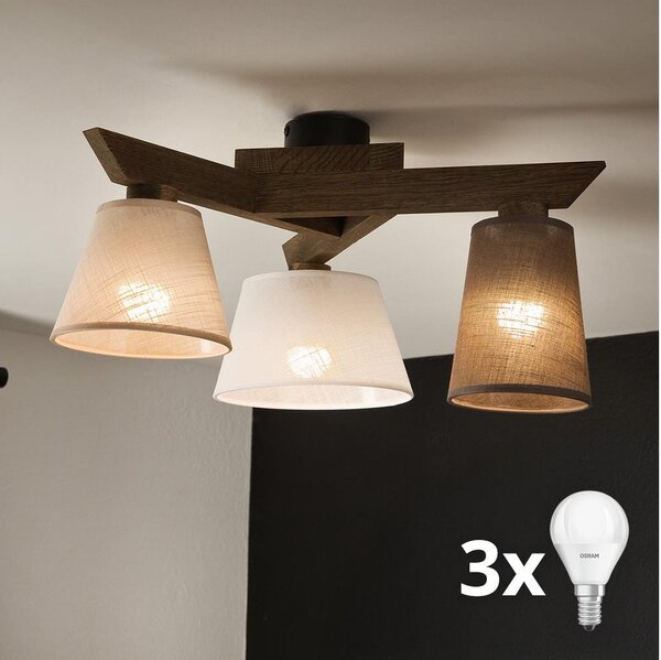 Brilagi - Lampadario LED ANTHONY 3xE14/40W/230V rovere noce