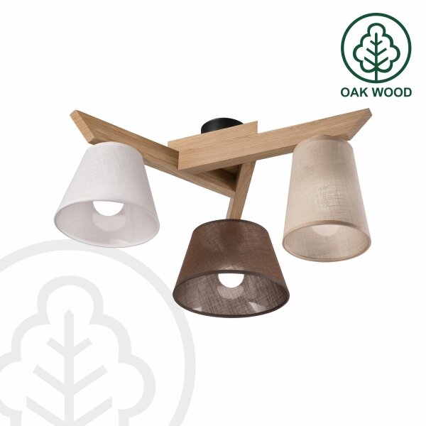Brilagi - LED Lampadario a plafone ANTHONY 3xE14/40W/230V quercia