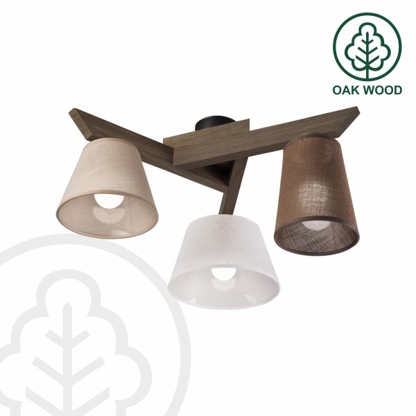 Brilagi - Lampadario LED ANTHONY 3xE14/40W/230V rovere noce