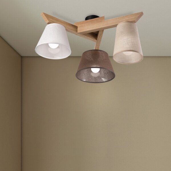 Brilagi - LED Lampadario a plafone ANTHONY 3xE14/40W/230V quercia