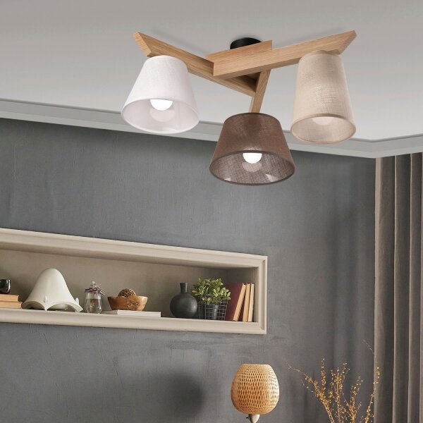 Brilagi - LED Lampadario a plafone ANTHONY 3xE14/40W/230V quercia
