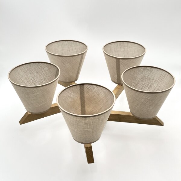 Brilagi - LED Lampadario a plafone ANTHONY 5xE14/40W/230V quercia/beige