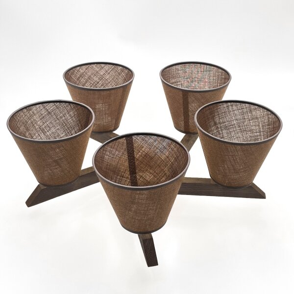 Brilagi - Lampadario LED ANTHONY 5xE14/40W/230V rovere noce/marrone