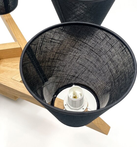 Brilagi - LED Lampadario a plafone ANTHONY 5xE14/40W/230V quercia/nero