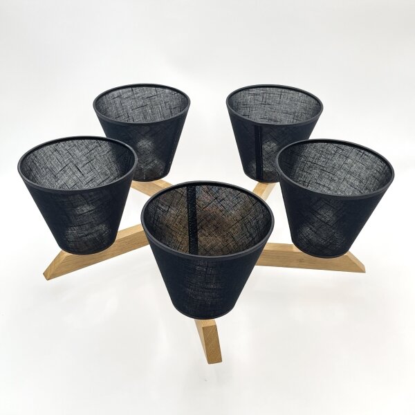 Brilagi - LED Lampadario a plafone ANTHONY 5xE14/40W/230V quercia/nero