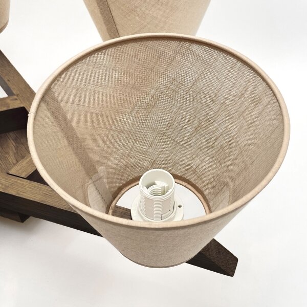 Brilagi - Lampadario LED ANTHONY 5xE14/40W/230V rovere/noce/beige