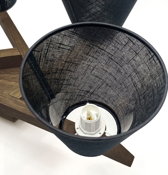 Brilagi - Lampadario LED ANTHONY 5xE14/40W/230V rovere/noce nero