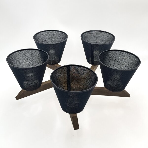 Brilagi - Lampadario LED ANTHONY 5xE14/40W/230V rovere/noce nero