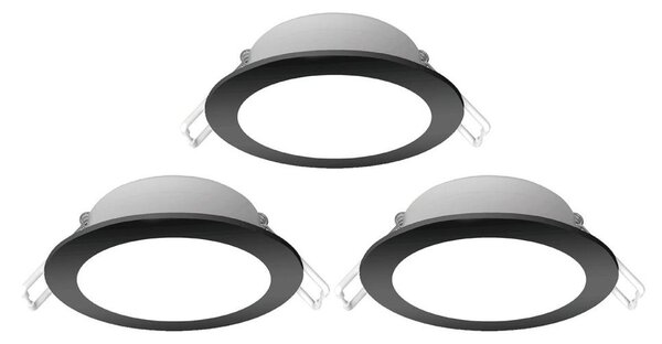 Aigostar-SET 3x Lampada da incasso da esterno LED LED/4,8W/230V 4000K IP65 nero