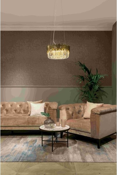MAXLIGHT P0368 - Lampadario a sospensione con filo TREND 8xE14/40W/230V diametro 45 cm oro