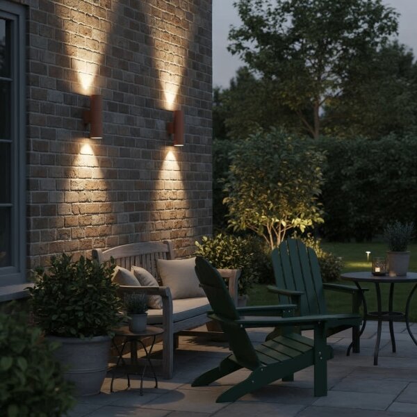 Ideal Lux - Applique da esterno GUN 1xGU10/35W/230V 21 cm IP44 marrone