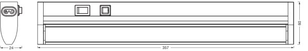 Osram - Lampada LED sottopensile dimmerabile LINEAR TURN LED/6W/230V 35 cm nera