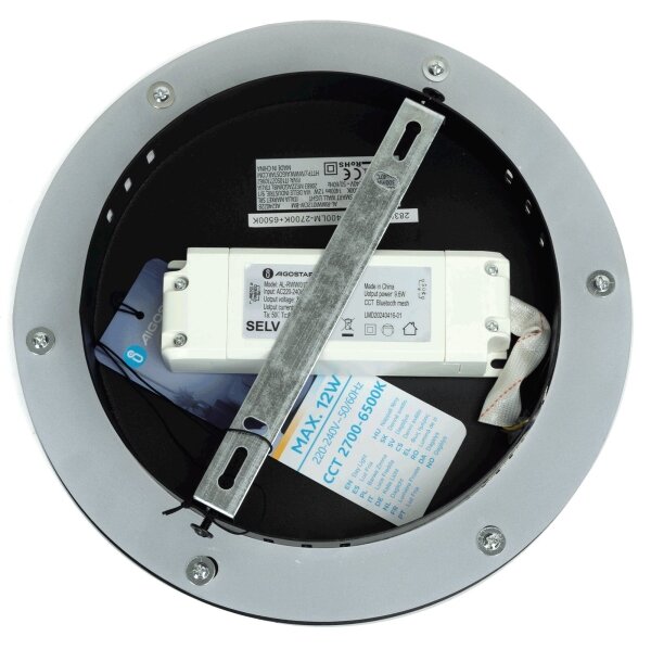 Aigostar - Applique a LED dimmerabile MESH Smart LED/12W/230V nero