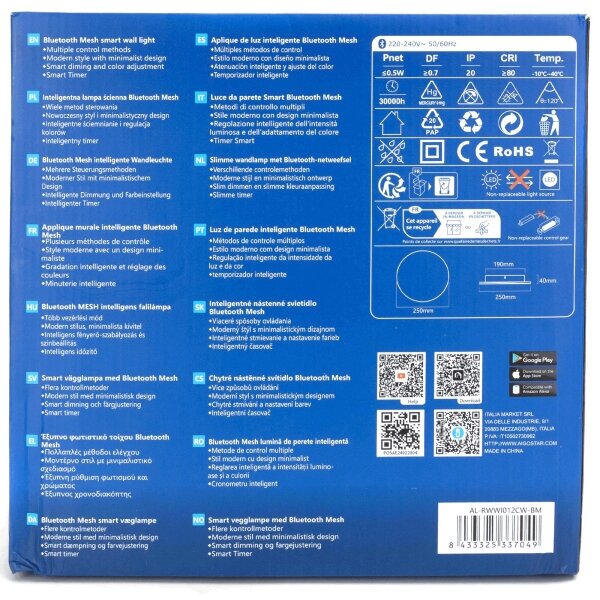 Aigostar - Applique a LED dimmerabile MESH Smart LED/12W/230V bianco