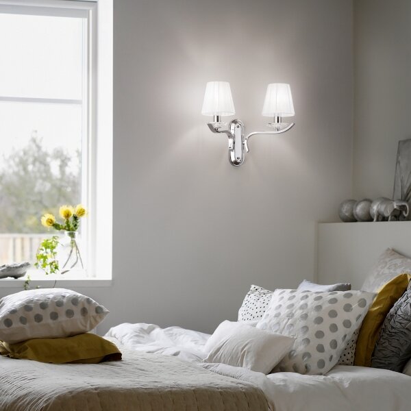 Ideal Lux - Lampada da parete in cristallo PEGASO 2xE14/28W/230V cromo lucido