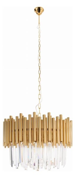 MAXLIGHT P0284 - Lampadario a sospensione con catena VOGUE 12xE14/40W/230V diametro 60 cm oro