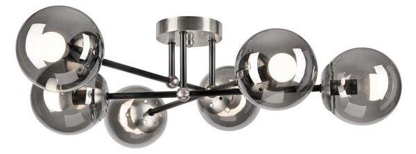 Lampadario a plafone MALENA 6xE14/5W/230V cromo opaco/fumé